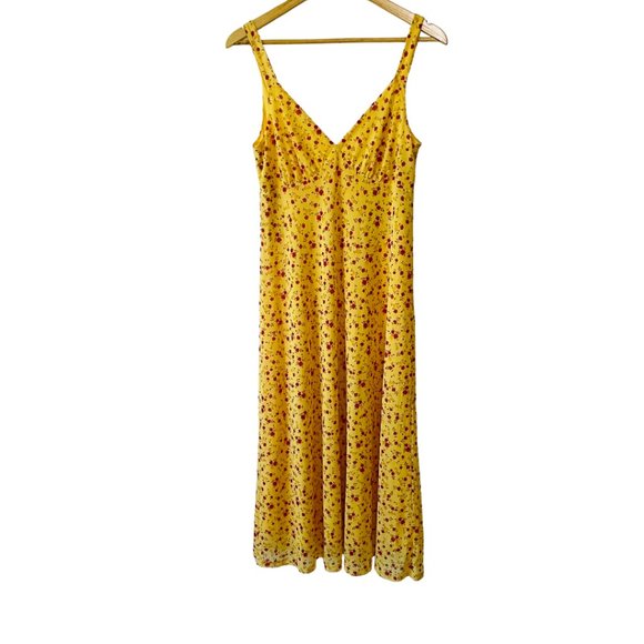 SPORTSGIRL - Butter Yellow Red Floral Maxi Dress New With Tags Size Small - Picture 2 of 11